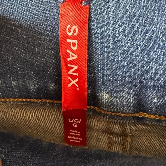 New SPANX Flare Jeans Vintage Indigo Business Casual Women’s Size Large Tall NWT - Picture 8 of 13